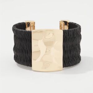 NWT WHBM Black Rafia & Good Cuff